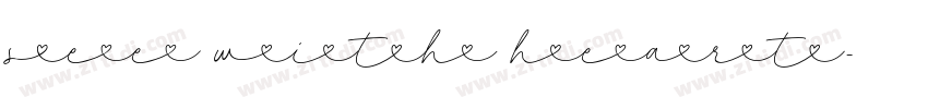 see with heart字体转换